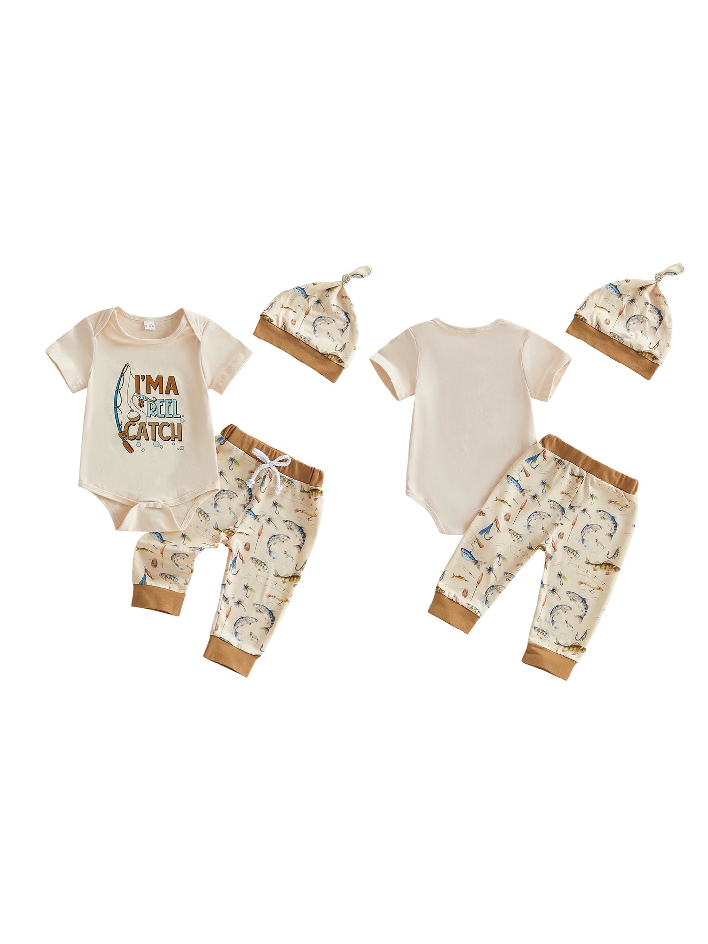 3-Piece Dinosaur Print Romper Set for Baby Girls Summer
