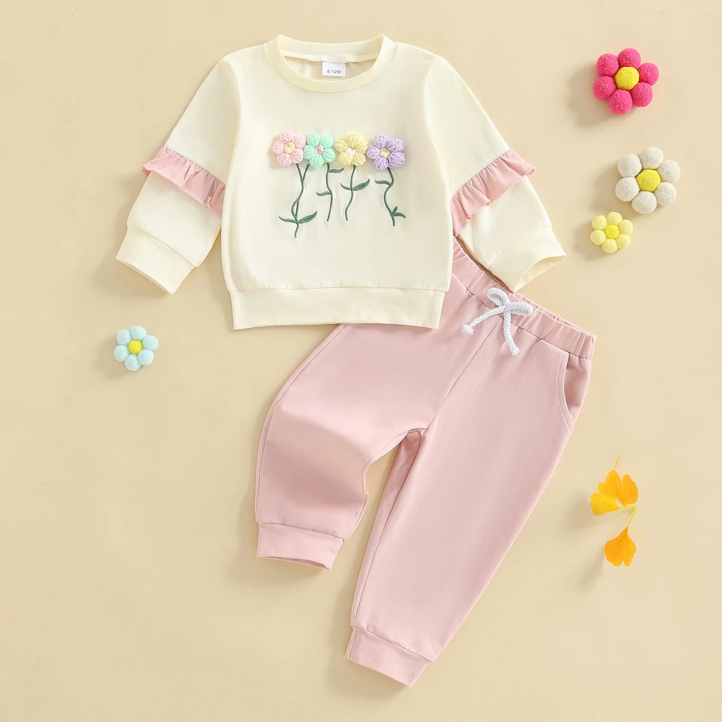 Toddler Girls Winter Knit Sweater And Fleece Leggings Set