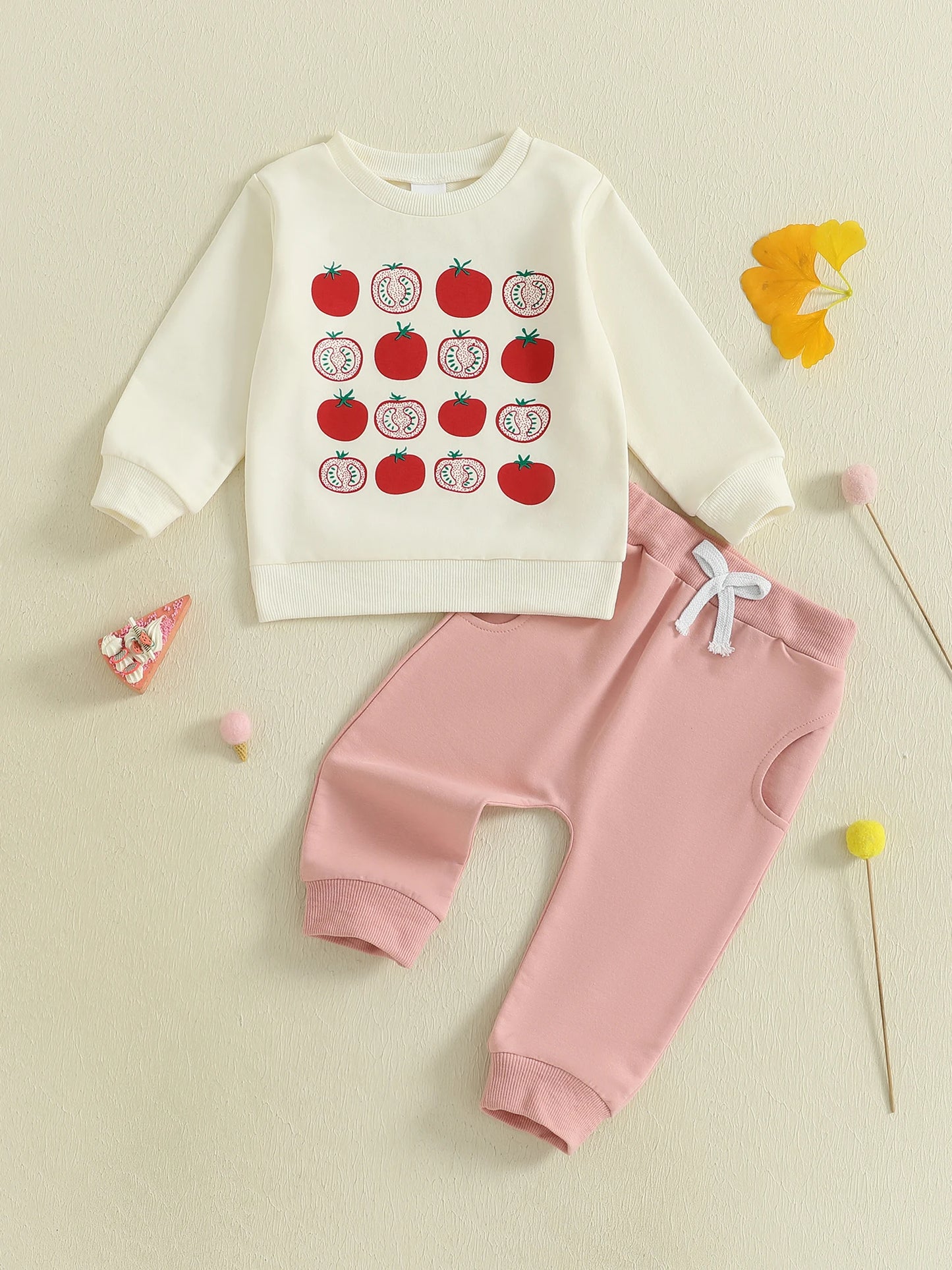 Meihuida Infant Girl Winter Clothes Set Strawberry Sweater