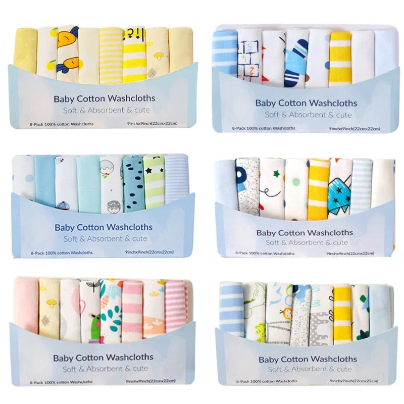 Cotton Newborn Baby Towels Set Washcloths Nursing Care