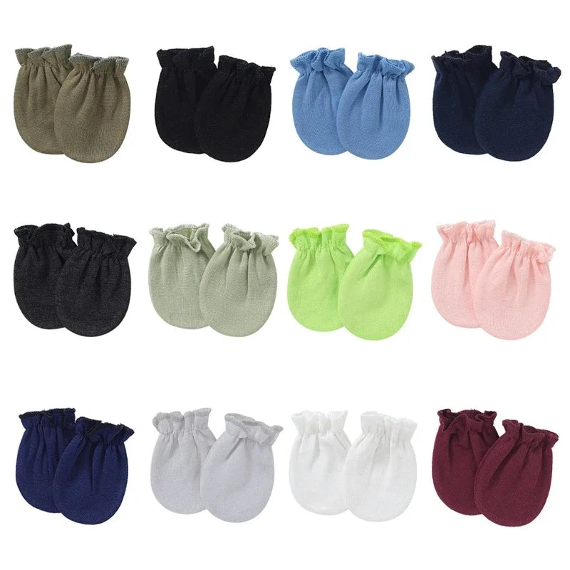 Baby Anti Scratch Soft Cotton Gloves Newborn Mittens 77HD