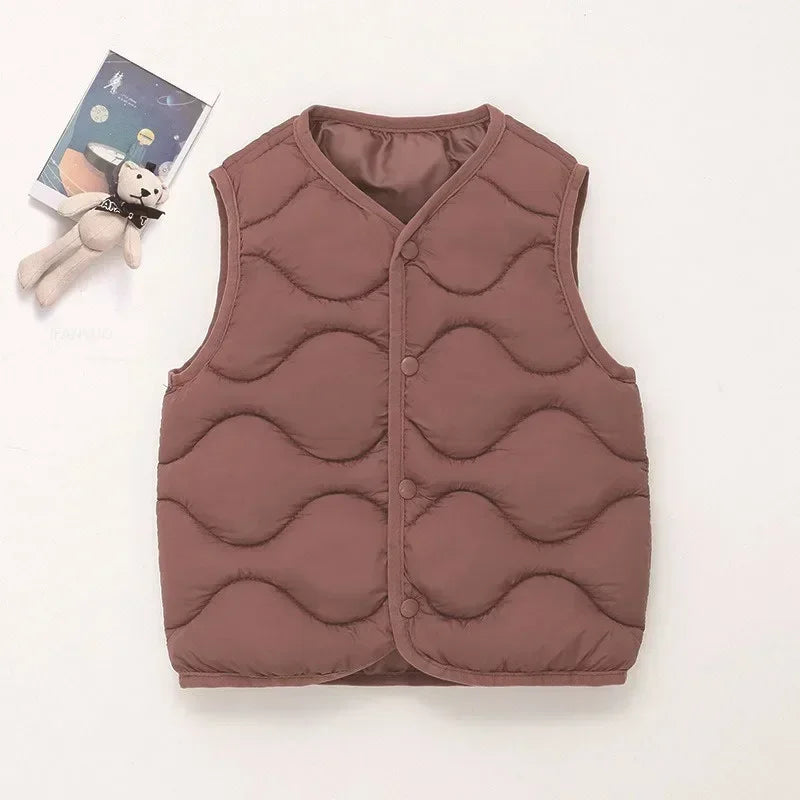 SONKPUEL Unisex Kids Woolen Vest Autumn Winter Warm
