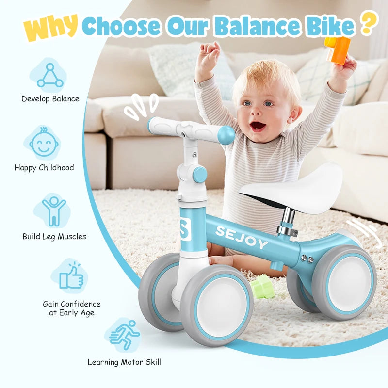 Sejoy Baby Balance Bike For Toddlers First Walking Training