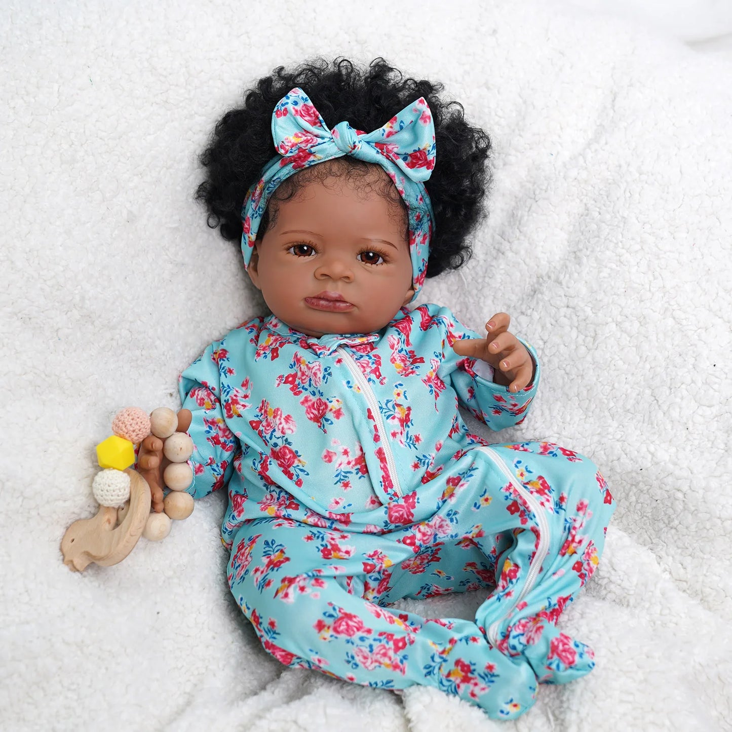 Risbecko Reborn Baby Doll Soft Touch 3D Paint Veins Collectible Gift