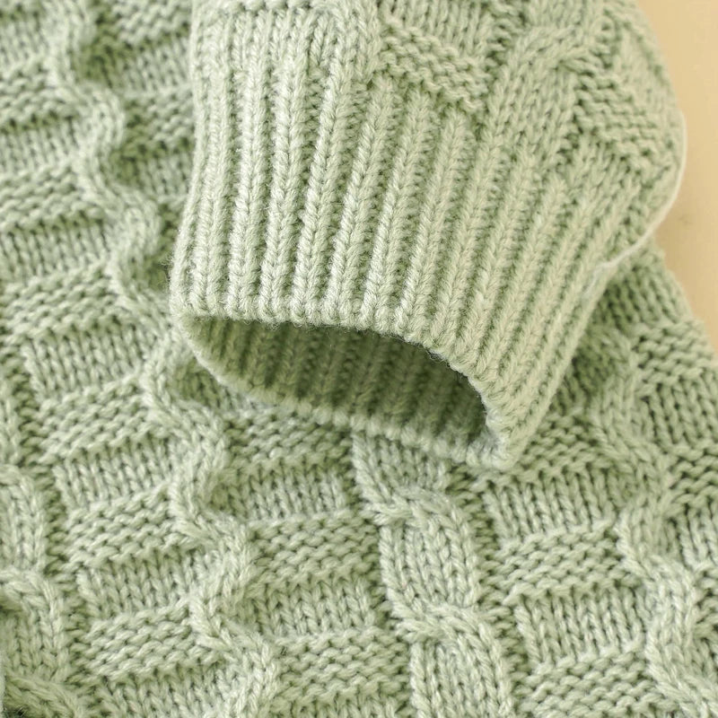 Fujian Unisex Knitted Romper Set with Hat for Newborn
