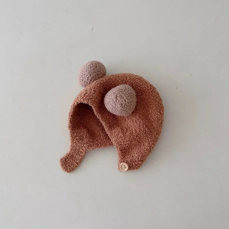 Brim Winter Warm Baby Hat Beanie For Infants Toddlers Unisex