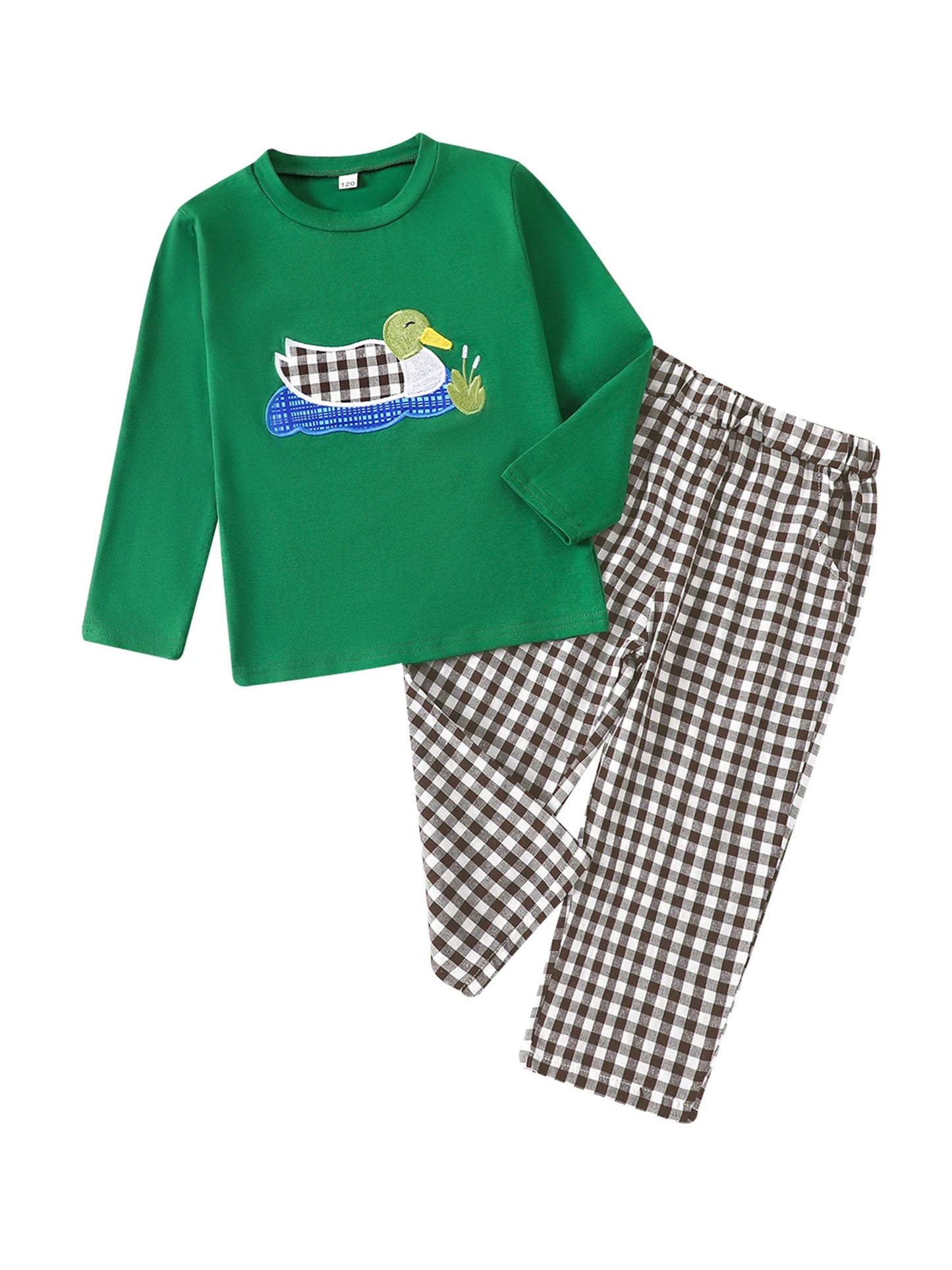 Guangdong Adorable Baby Boy Autumn Outfit Duck Applique Set