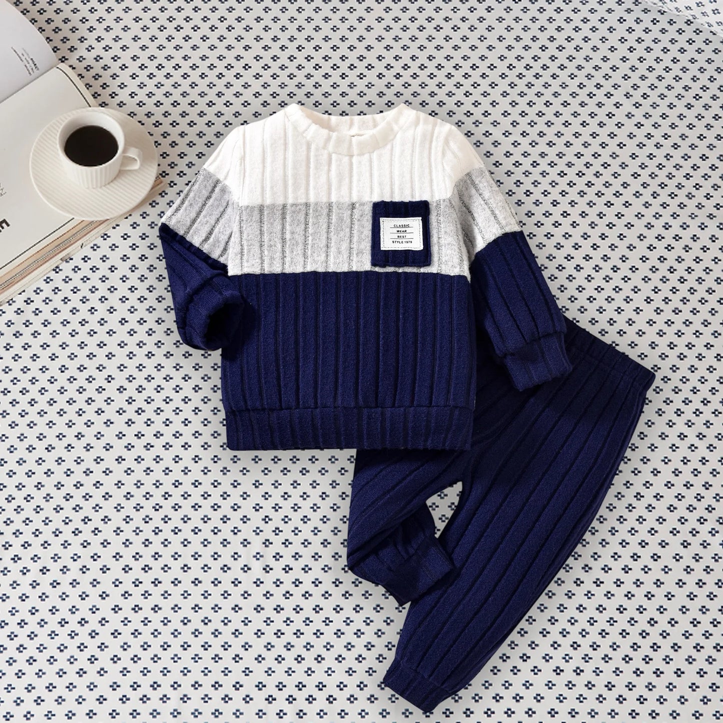 Guangdong Children Winter Microfleece Thermal Hooded Sweatshirt Jogger Two-Piece