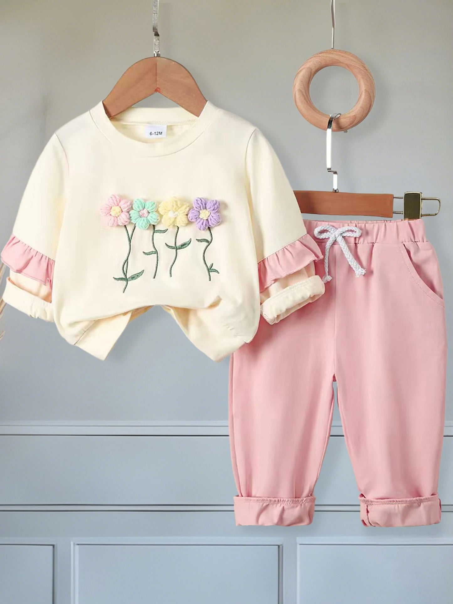 Toddler Girls Winter Knit Sweater And Fleece Leggings Set