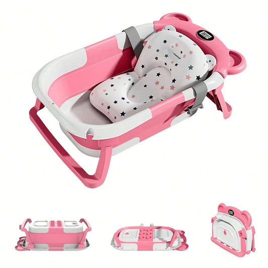 High Concerned Folding Baby Bathtub Thermometer Cushion