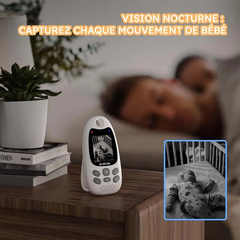 BOIFUN Baby Monitor With Camera Temperature Sensor 720p
