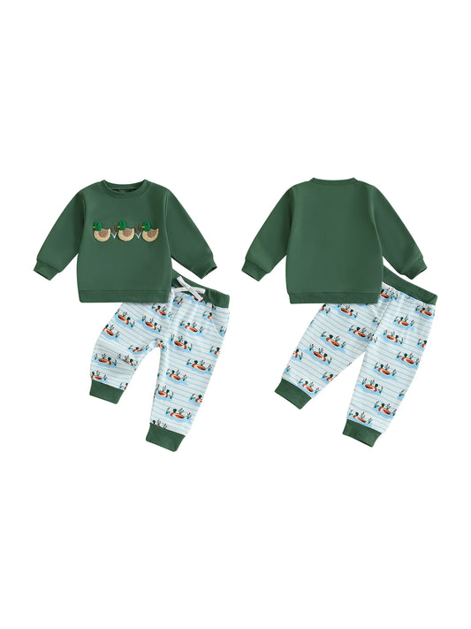 CN Guangdong Dinosaur Hooded Sweatshirt Set For Toddlers