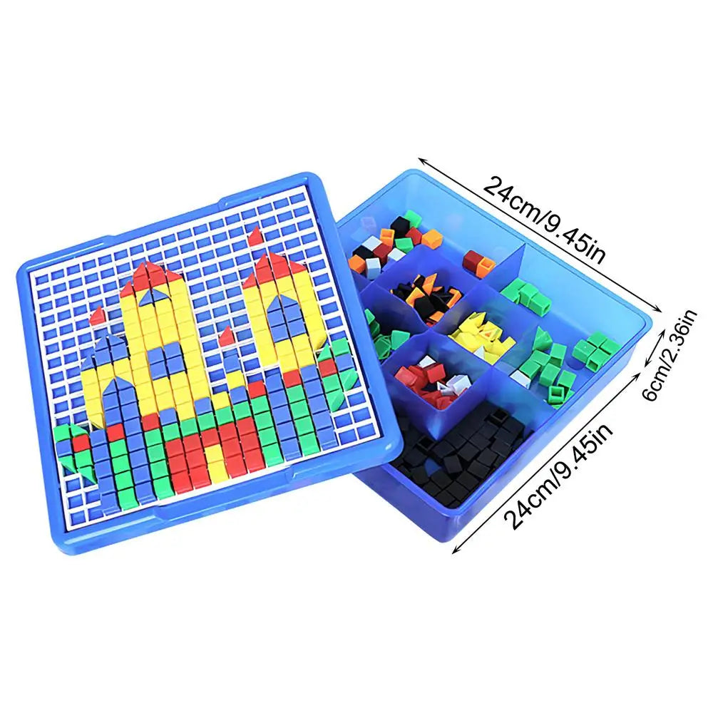3D Puzzles For Kids Educational Building Bricks 585 PCS Montessori Preschool Learning Toy Enlightenment Jigsaw Puzzle Patterns