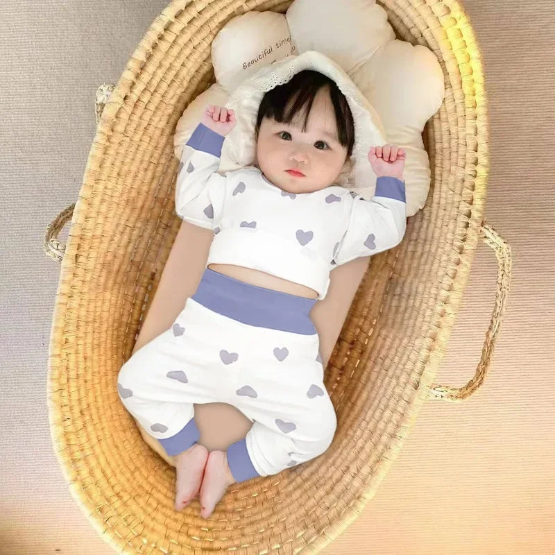 Bonkawoo 2 Piece Cotton Baby Pajama Set Long Sleeve