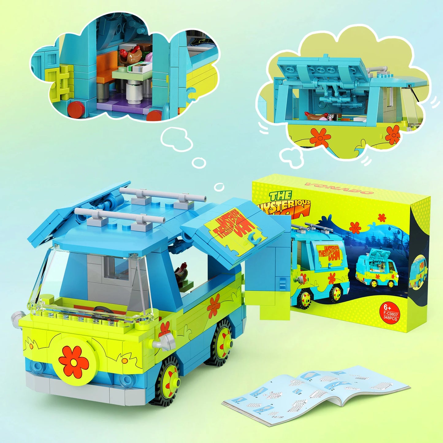 BuildMocCE Mystery Machine Car Model Kit Building Blocks