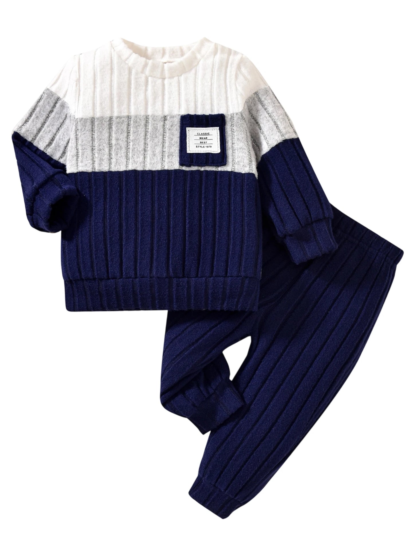 Guangdong Children Winter Microfleece Thermal Hooded Sweatshirt Jogger Two-Piece