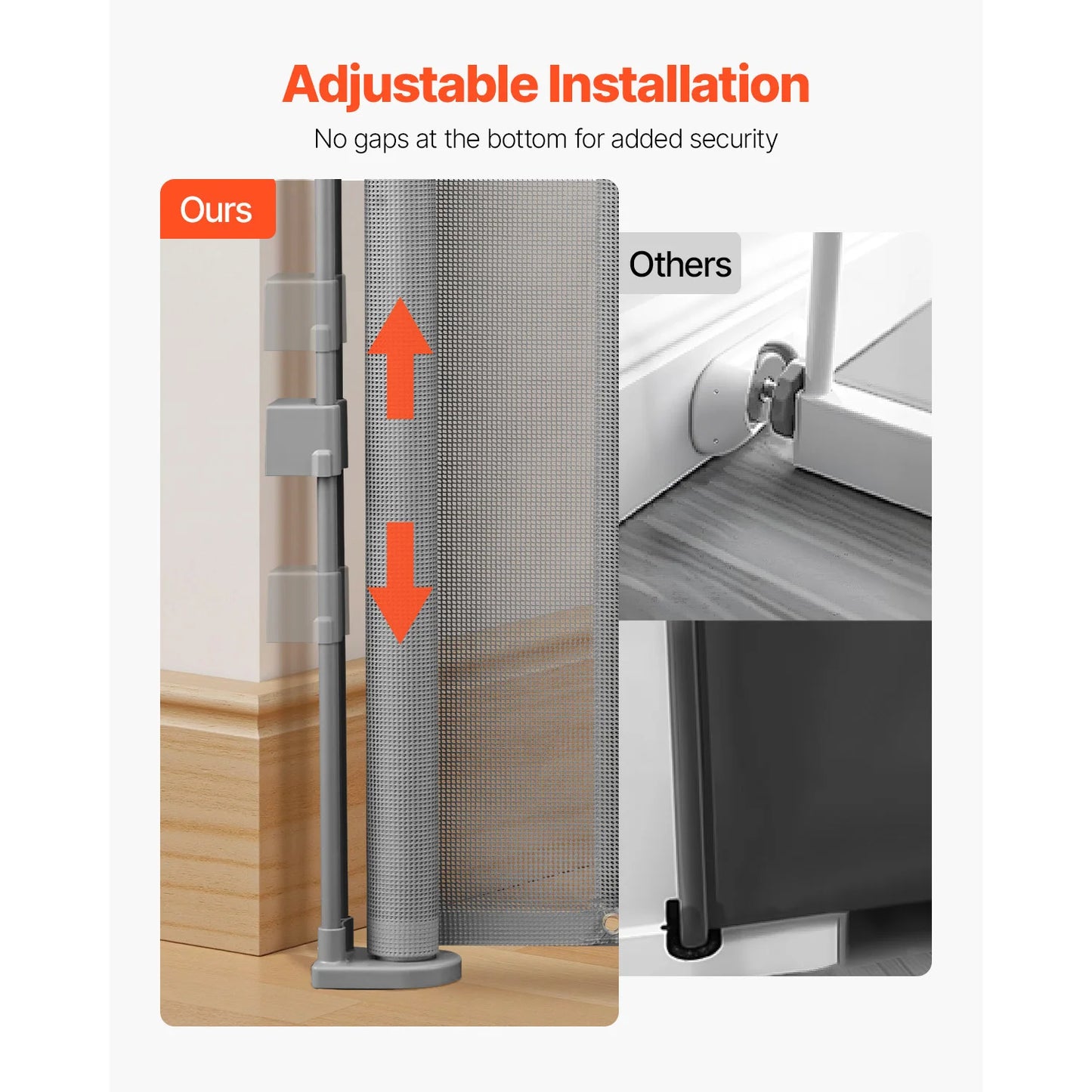 SucceBuy Retractable Baby Gate For Kids And Pets Mesh