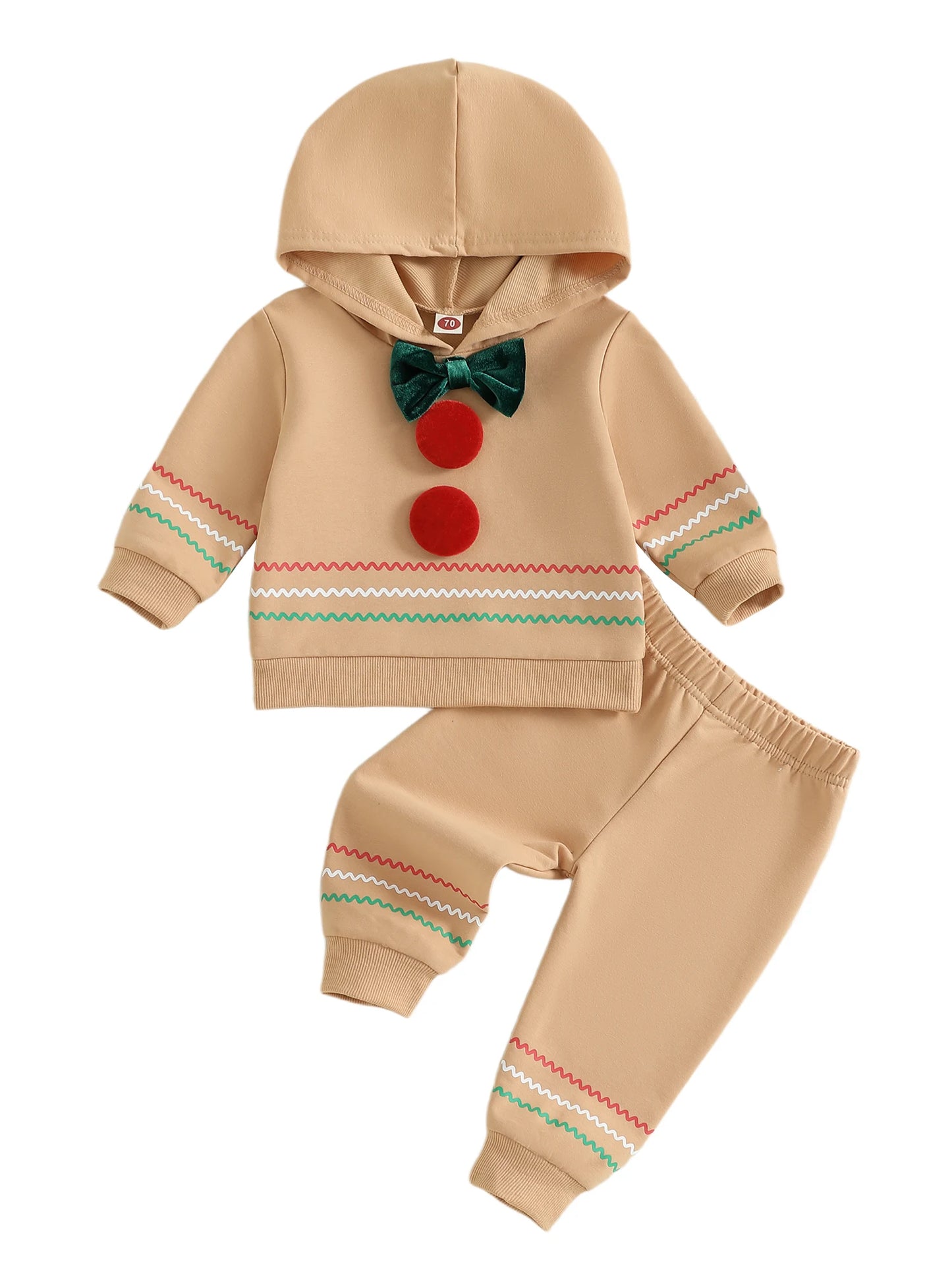 CN Guangdong Santa Toddler 2 Piece Hooded Christmas Outfit
