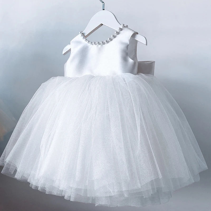 Ai Meng Baby Beaded Baptism Dress With Tutu For Girls