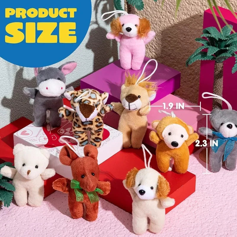 Joyfy 24 Pcs Mini Animal Plush Toys Bulk Party Favors