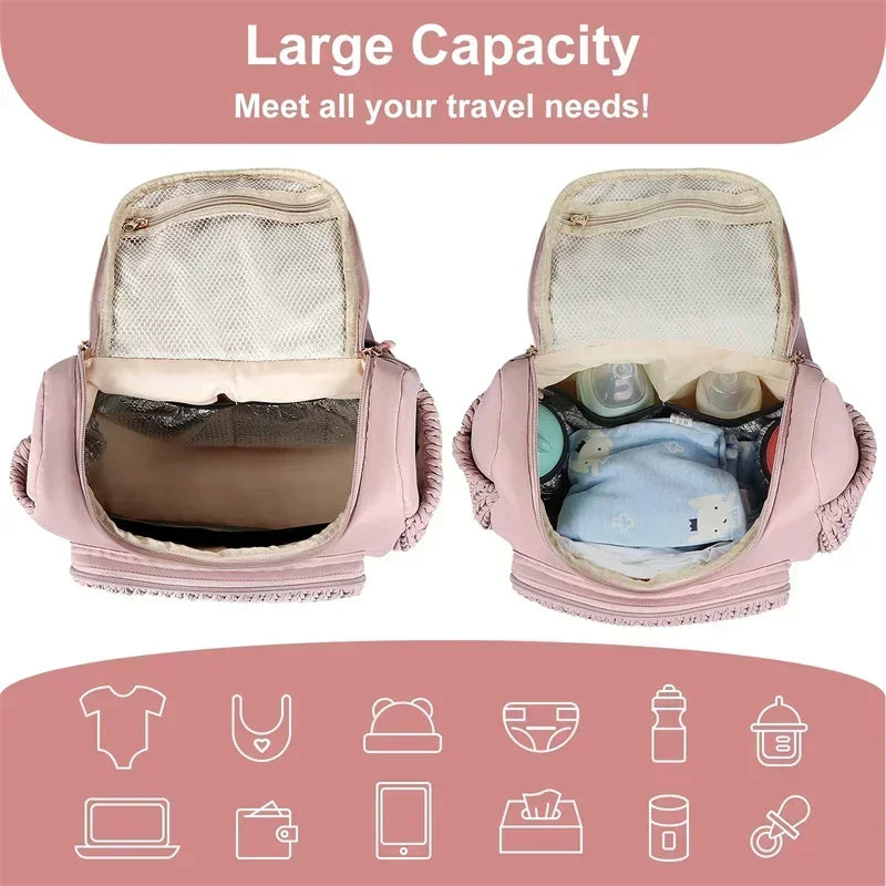 Large Capacity Mommy Diaper Bag Backpack For Stroller