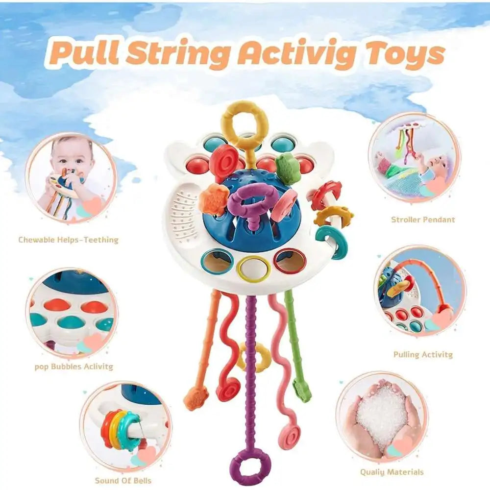 Hign Concerned Chemical Montessori Baby Teether Pull Toy
