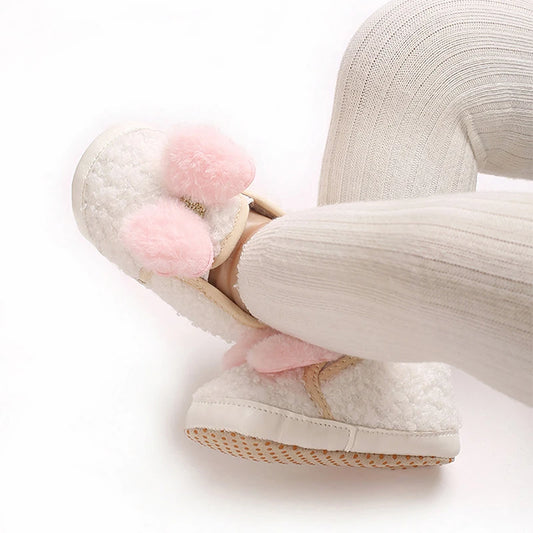 Guangdong Plush Winter Boots For Toddlers Slip On Anti Skid