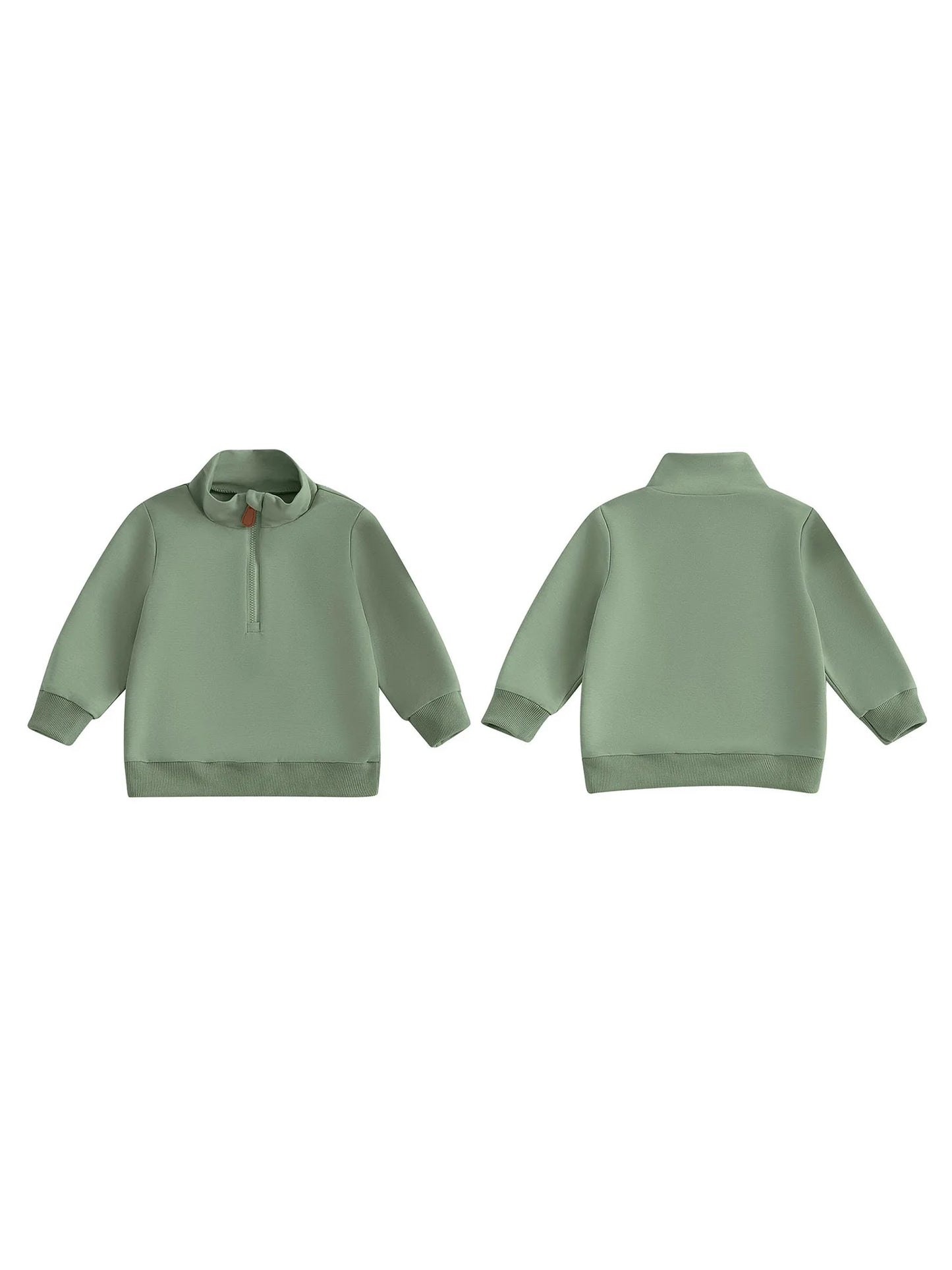 Toddler Boy Warm Fleece Pullover Half Zip Mock Neck Sweatshirt