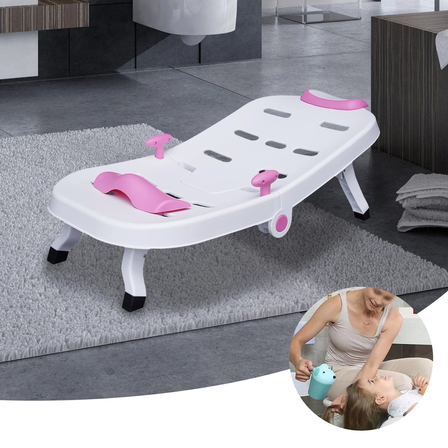 Hign Concerned Foldable Kids Shampoo Chair Anti Slip