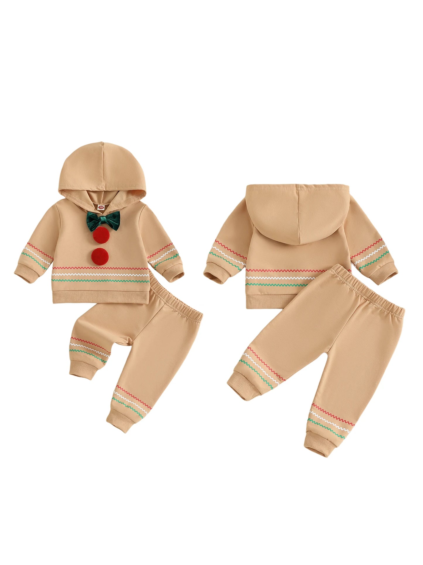 CN Guangdong Santa Toddler 2 Piece Hooded Christmas Outfit