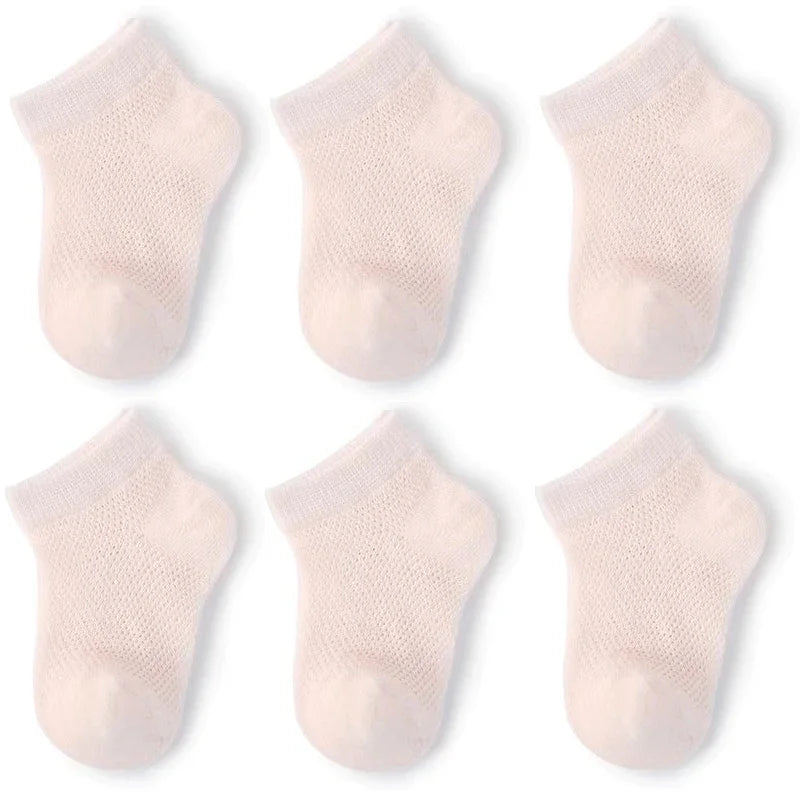 Soft Stitch Breathable Mesh Baby Ankle Socks 3 Pairs