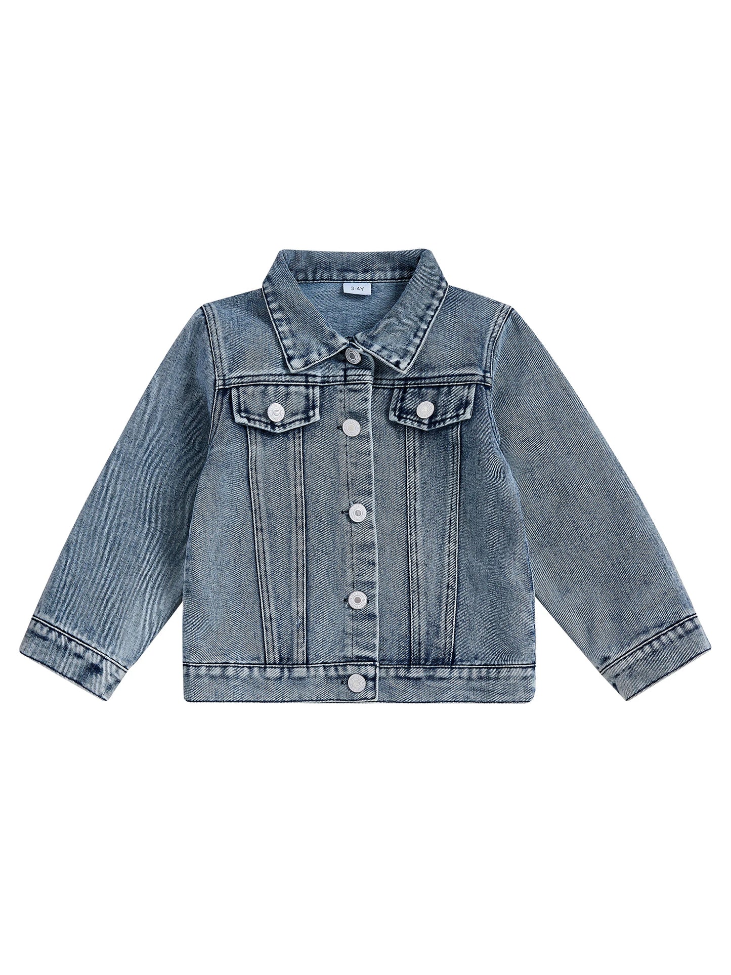 Guangdong Denim Jacket for Toddlers Front Pocket Closure