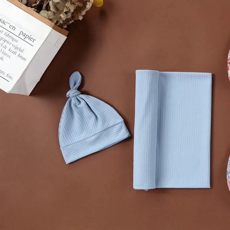 Simplicity Baby Headband and Blanket Set Cotton Lightweight