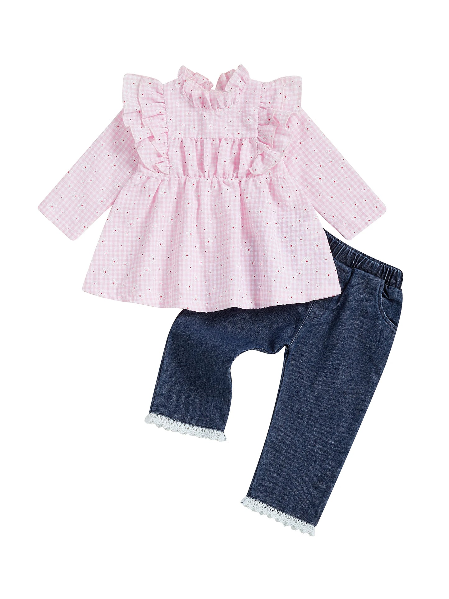 Guangdong Cute Toddler Winter Knit Sweater Fleece Set