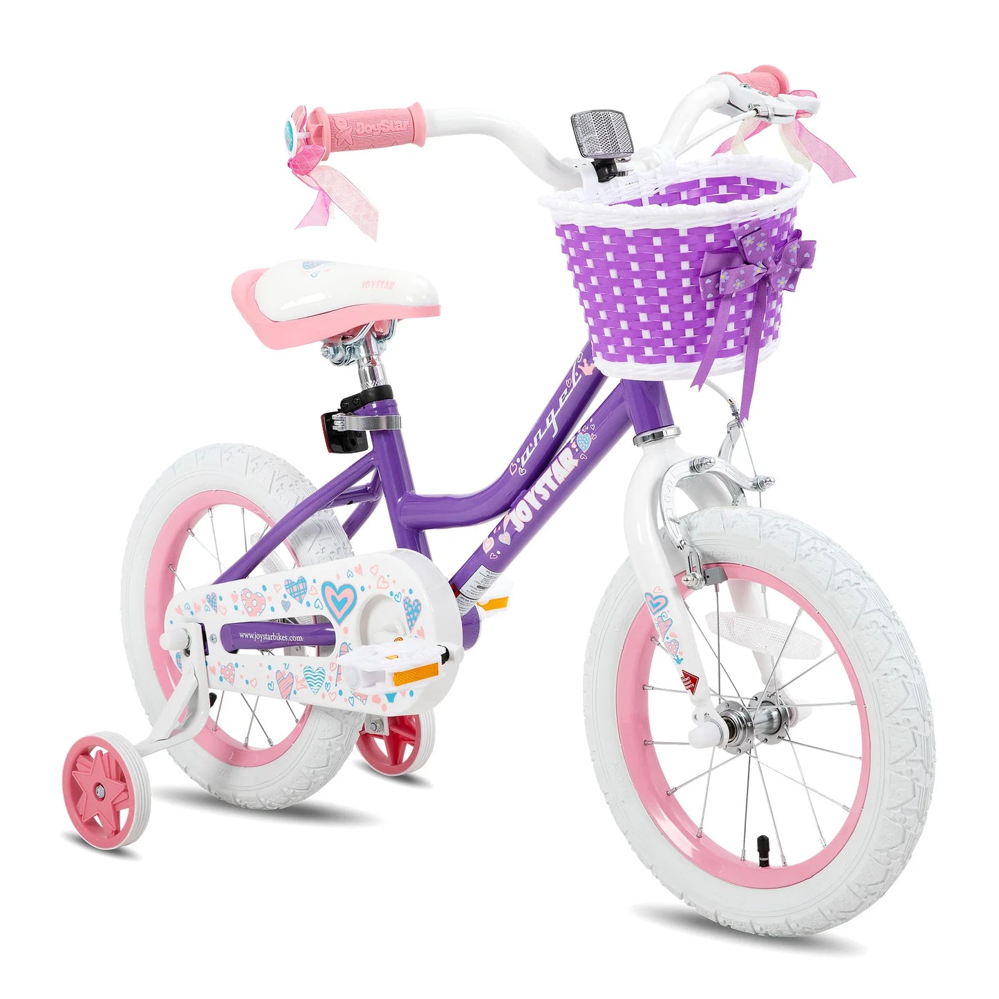Joystar Kids Bike With Training Wheels And Front Basket