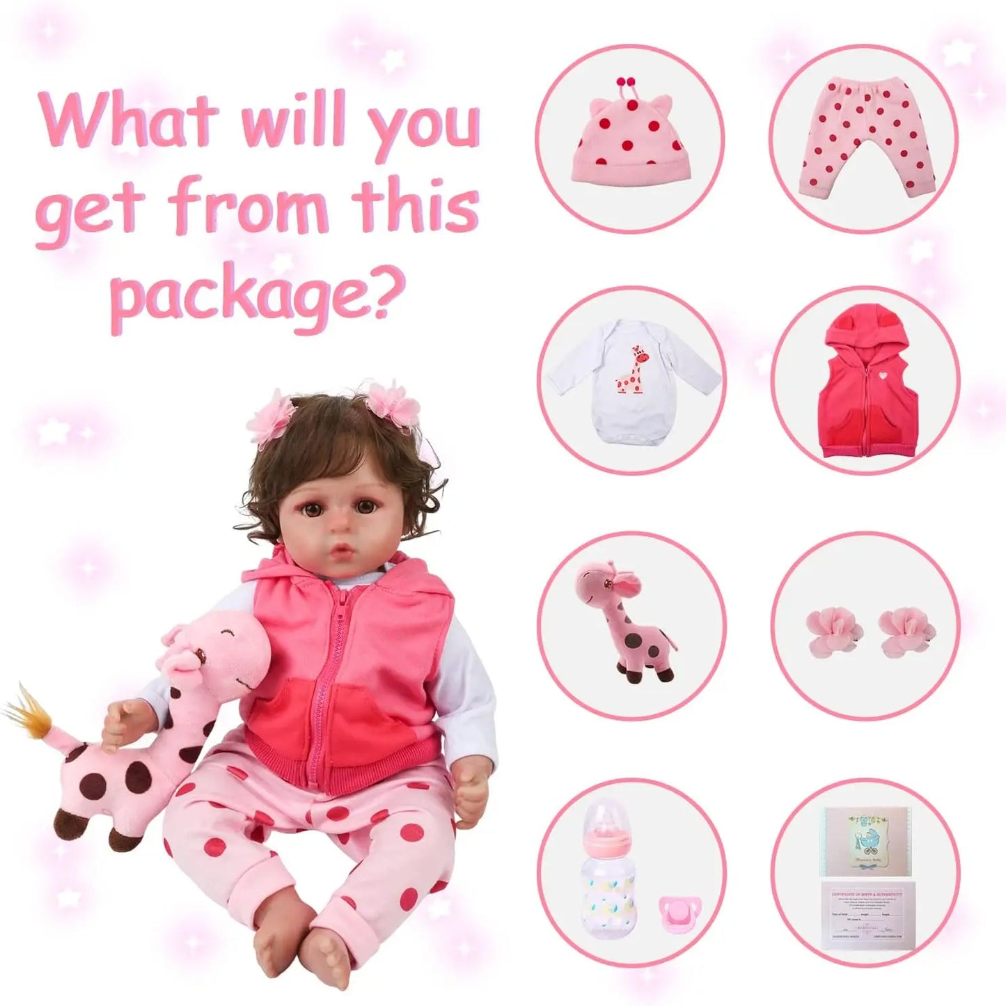 KAYDORACN Reborn Realistic Baby Doll Lifelike Silicone Girl
