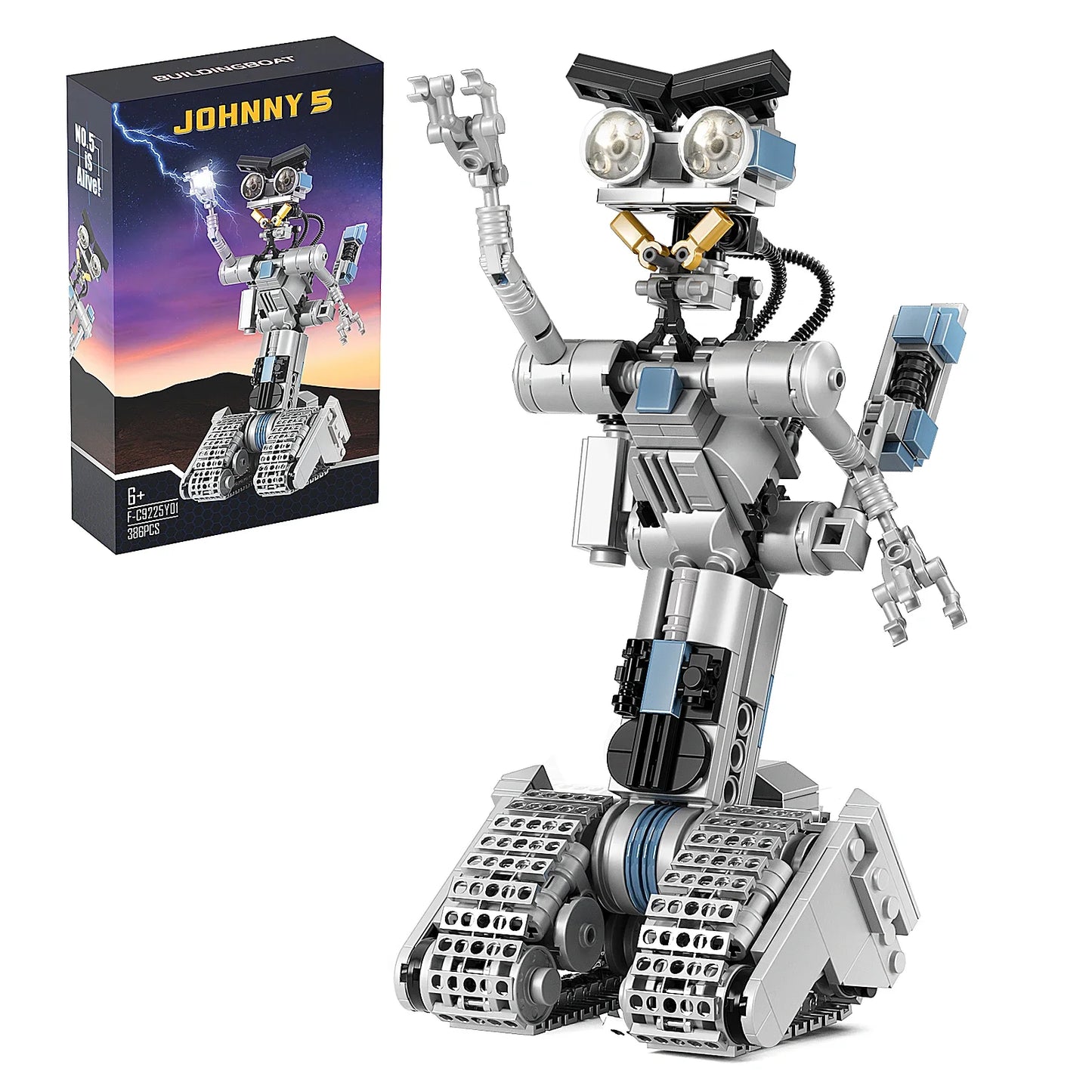 BuildMoc Johnny Five Robot Building Blocks Set Gift Idea