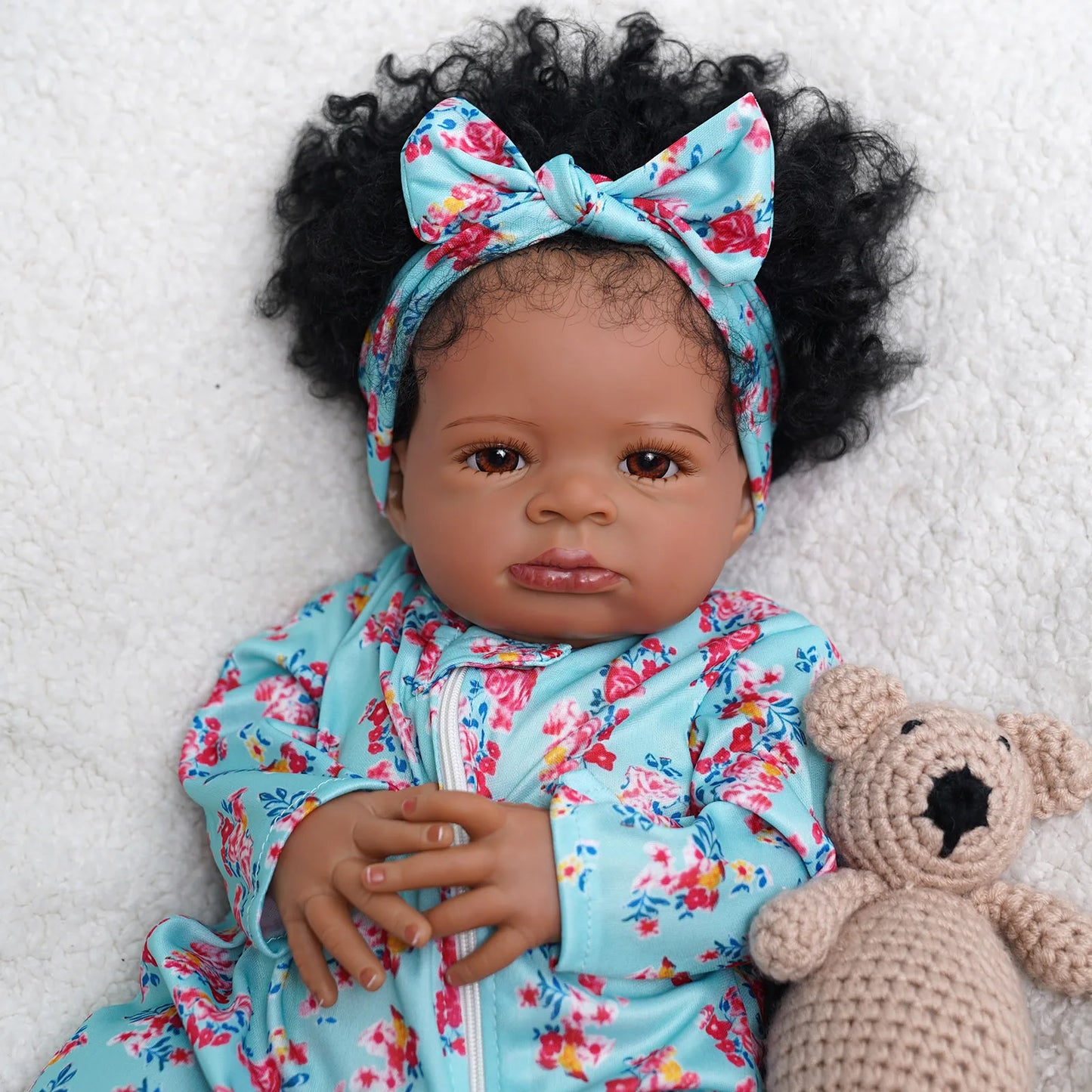 Risbecko Reborn Baby Doll Soft Touch 3D Paint Veins Collectible Gift