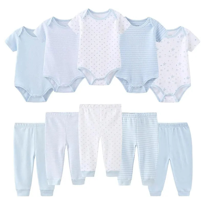 Kiddiezoom Unisex Baby Clothing Set Bodysuits And Pants