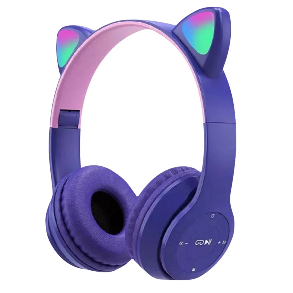 ANENG Wireless Cat Ear Bluetooth Headphones Over Ear Sports
