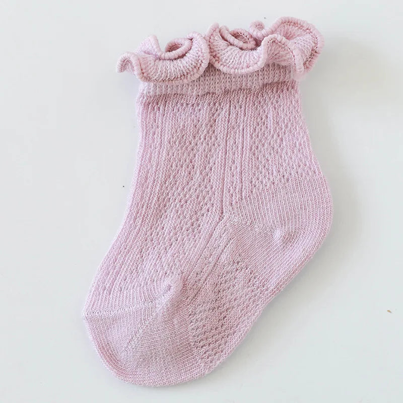 Lytwtw's Baby Cotton Socks Infants Toddlers Summer