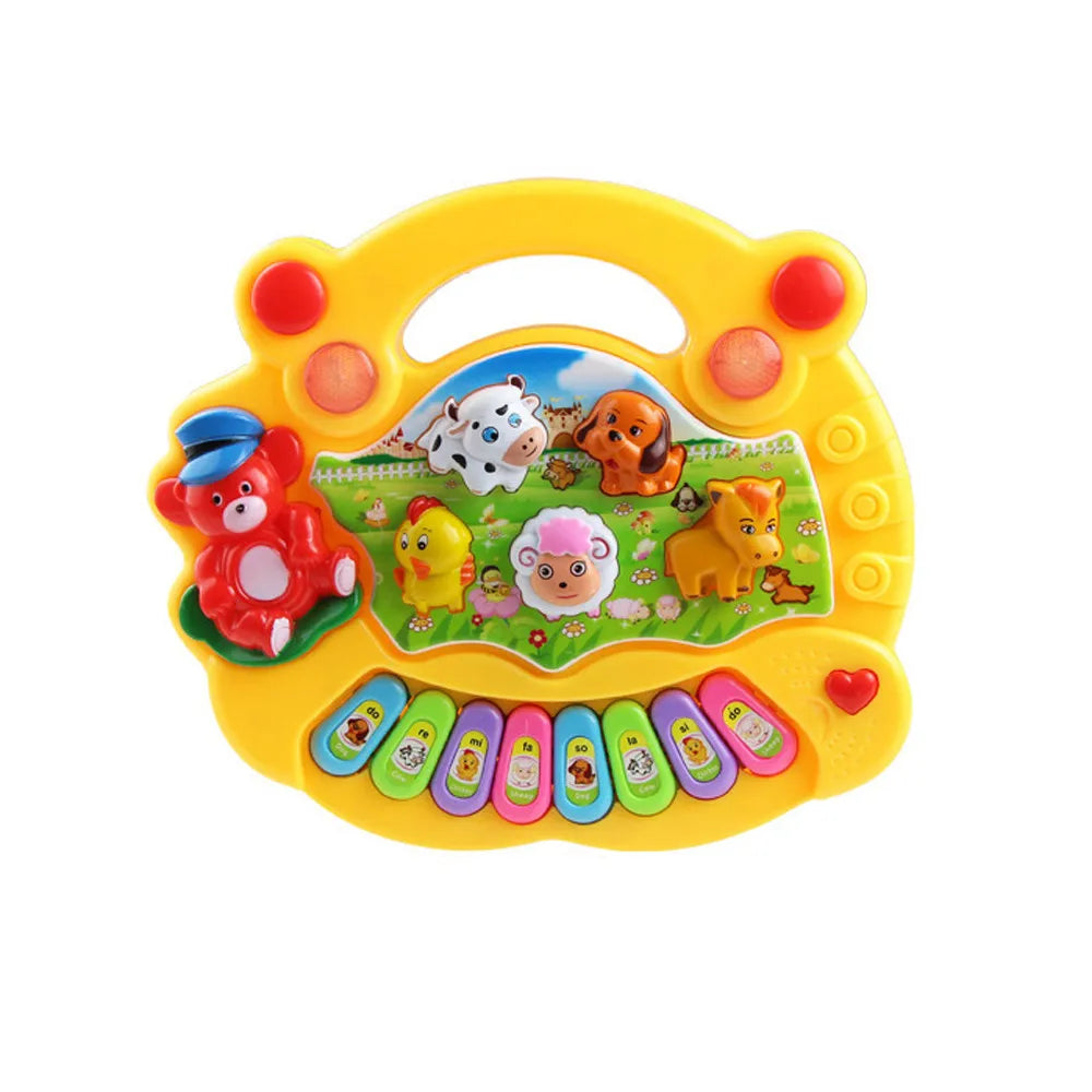 Baby Musical Toy Animal Sound Keyboard Electric Flashing Piano Educational