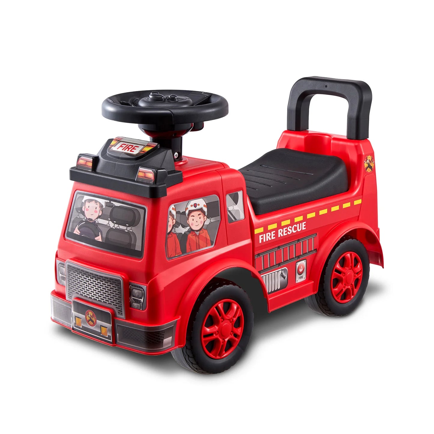 SucceBuy Ride On Push Car With Music Steering Wheel Toddlers