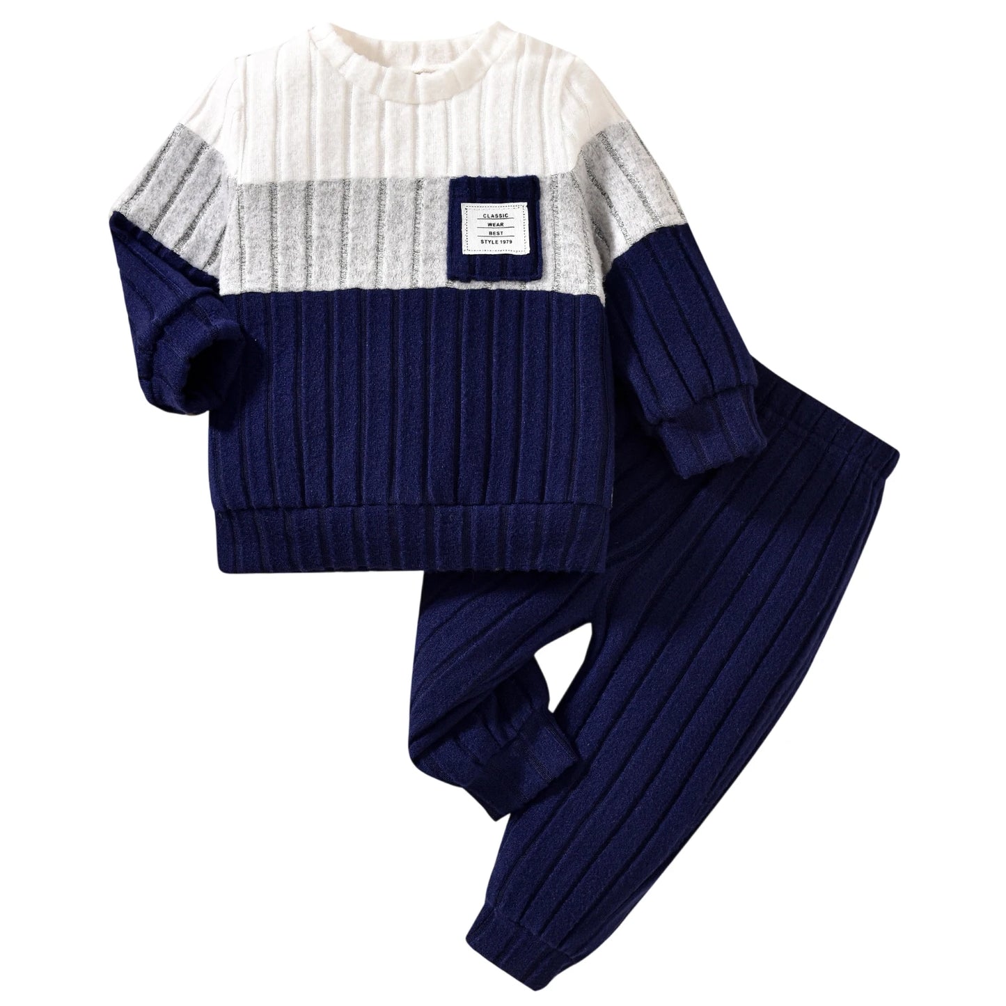 Guangdong Children Winter Microfleece Thermal Hooded Sweatshirt Jogger Two-Piece