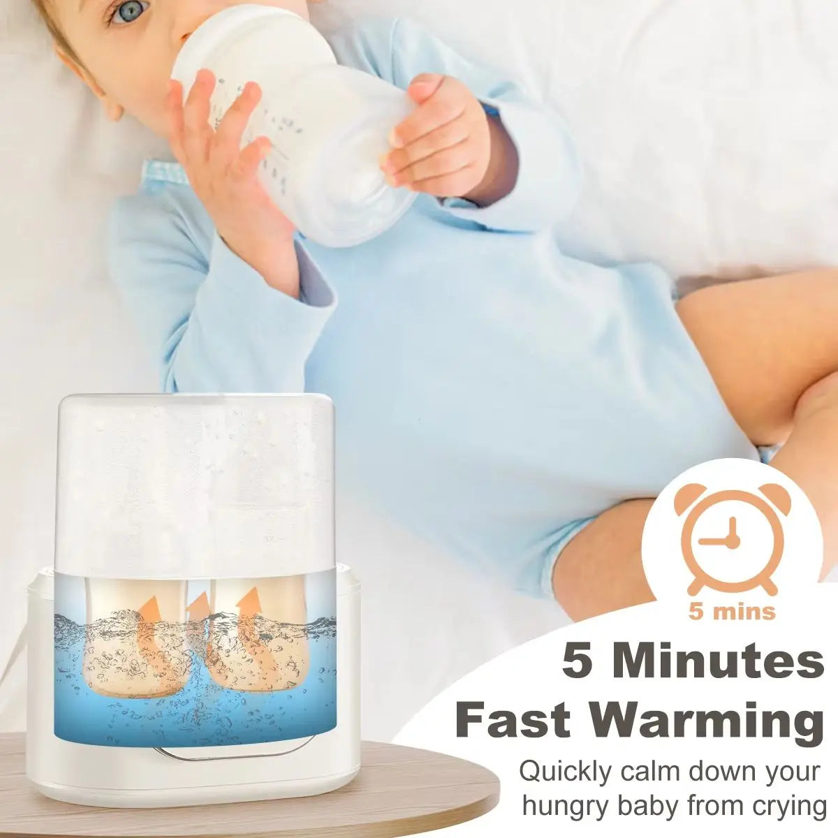 Hignconcerned 10 In 1 Baby Bottle Warmer Dual Heating Timer