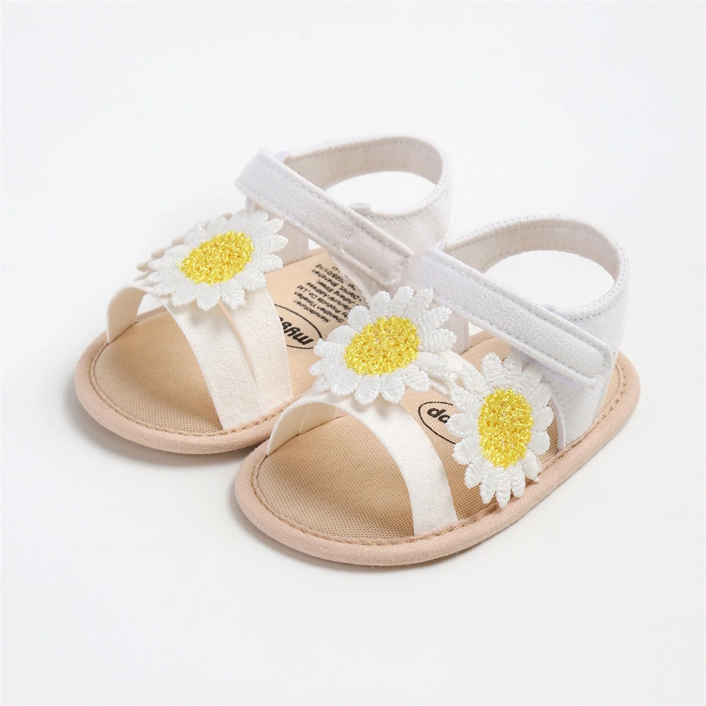 Cute Baby Floral Sandals With Soft Sole First Walking Shoes