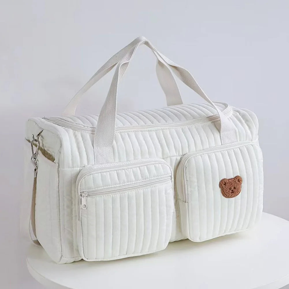 Quilted Baby Diaper Bag Duffle Weekender Travel Organizer