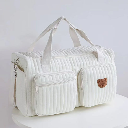 Quilted Baby Diaper Bag Duffle Weekender Travel Organizer