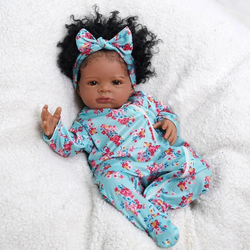 Risbecko Reborn Baby Doll Soft Touch 3D Paint Veins Collectible Gift