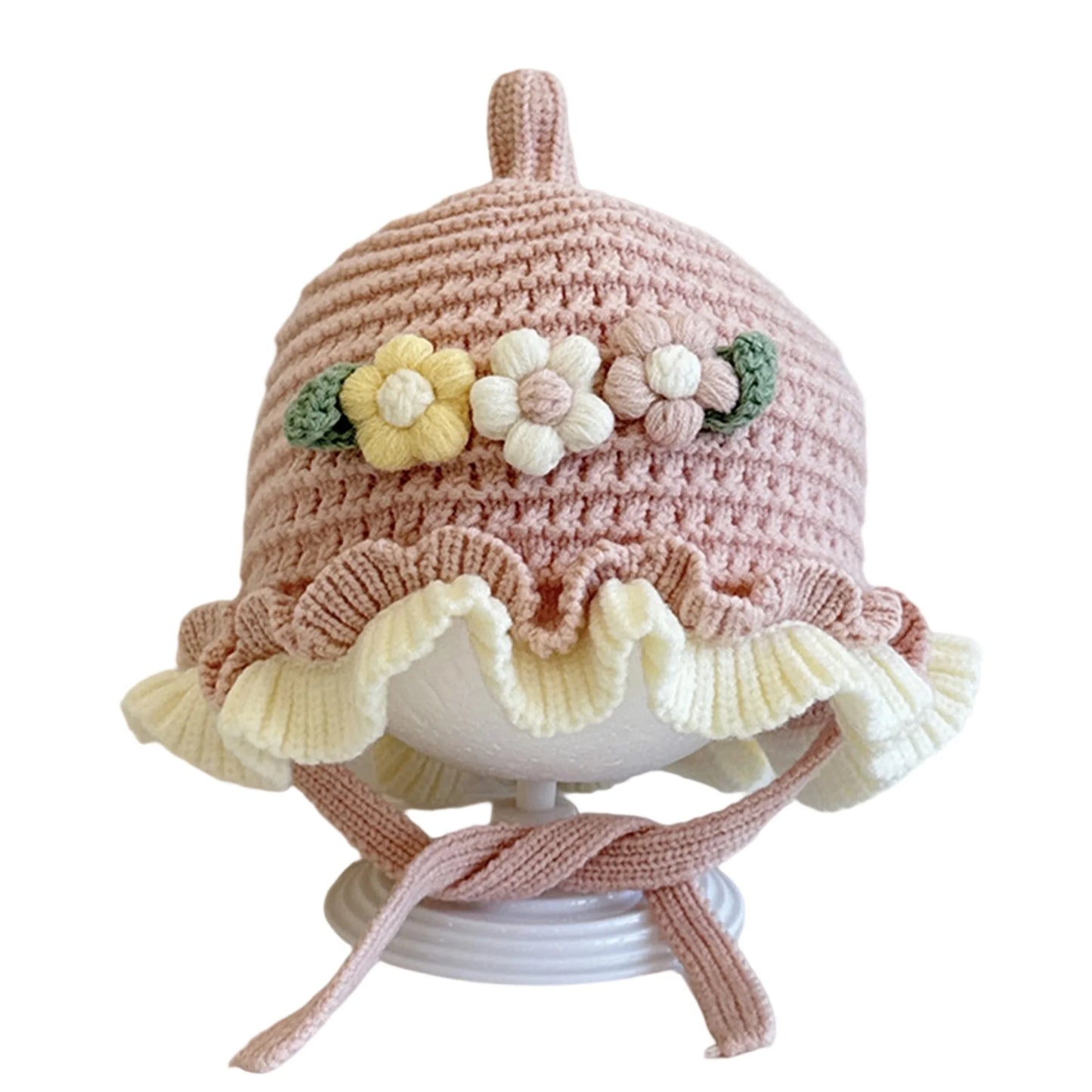 Guangdong Cute Toddler Pom Pom Beanie Hat With Ear Flaps